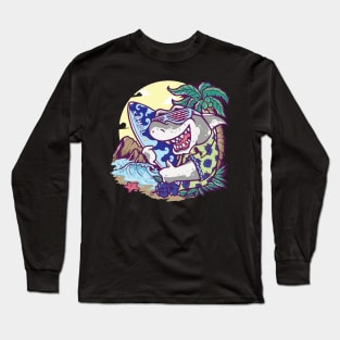 Surfer Shark Long Sleeve T-Shirt